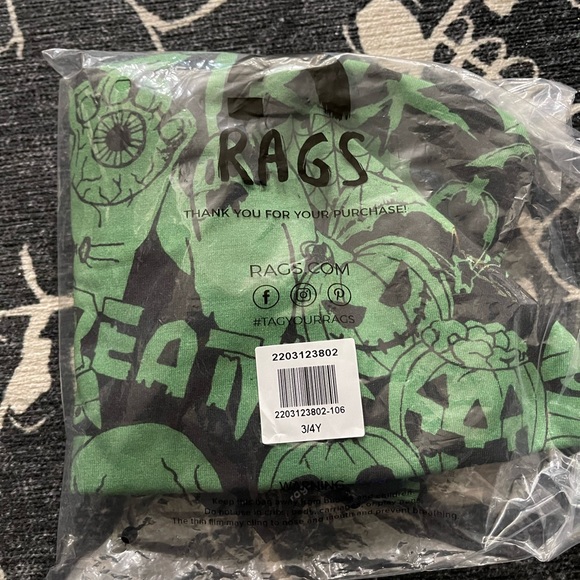 TRICK OR TREAT Rags kids tee - Picture 2 of 6
